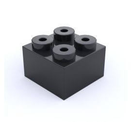 Bloque 2x2
 Colores sólidos-Negro